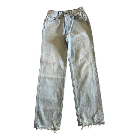 Revolve Pistola Cassie High Rise Straight Button Fly Jeans Malibu Vintage Sz 26 - Picture 4 of 14